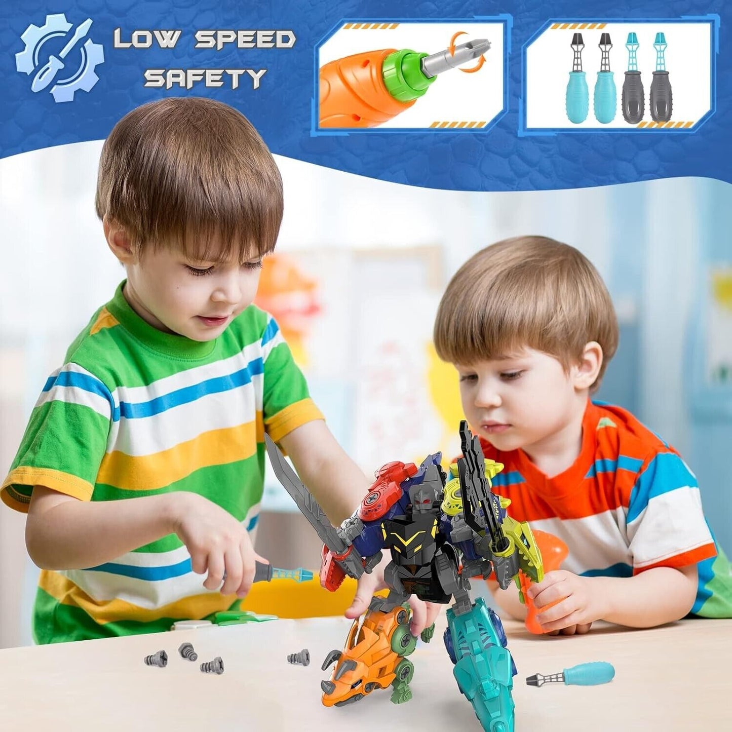 NEW Dinosaur 5 in 1 Construction Toy for 3-9 Year Old Boys Gifts Kids