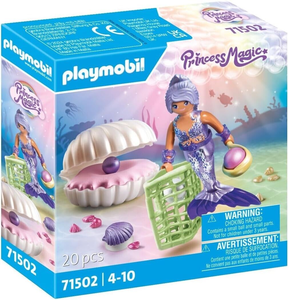 Princess Magic: Mermaid with Pearl Seashell, including clamshell playset girls