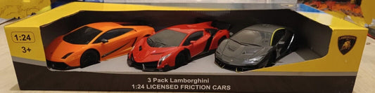 3pk Lamborghini Toy Car Sports Car Scale 1:24 Xmas Birthday Gifts For Kids