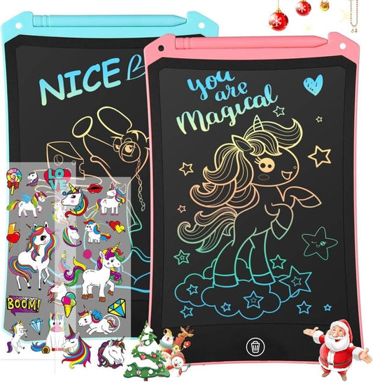 Cimetech Kids Toys, 2Pcs LCD Writing Tablet Colorful Doodle Board Magnetic Drawi