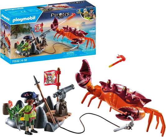 Pirates: Battle with the Giant Crab, fantasy pirate world,  imaginative playset