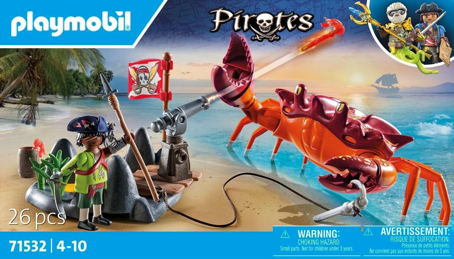 Pirates: Battle with the Giant Crab, fantasy pirate world,  imaginative playset