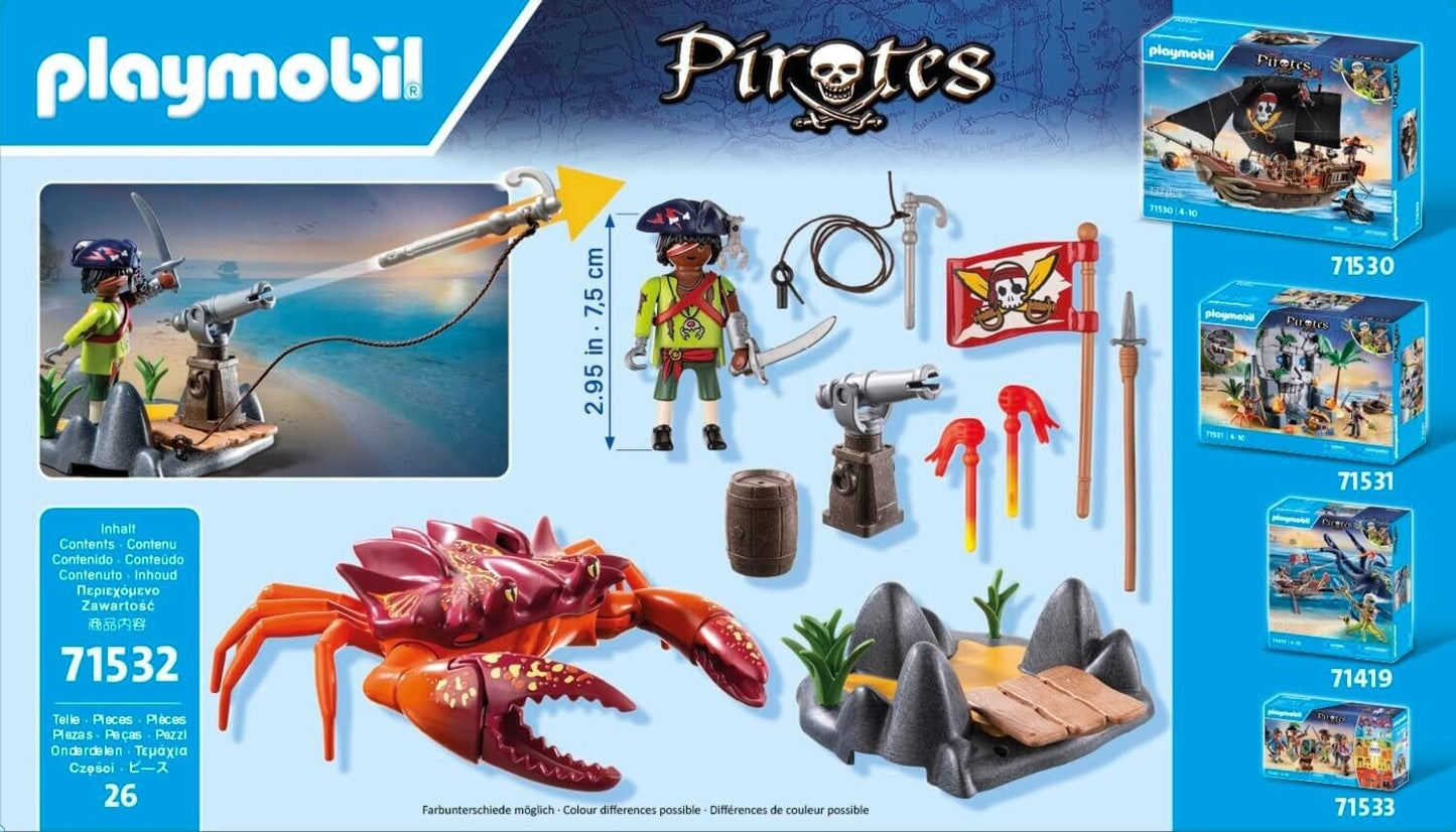 Pirates: Battle with the Giant Crab, fantasy pirate world,  imaginative playset