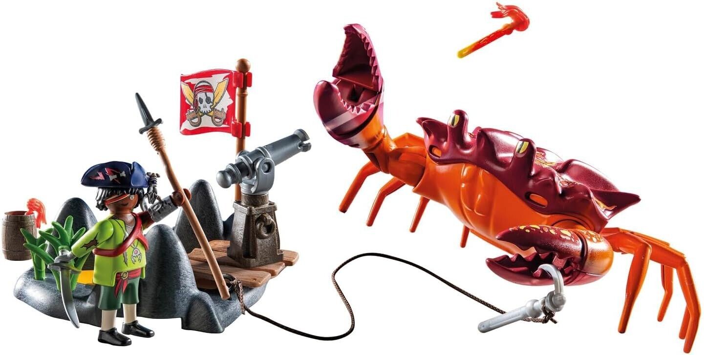 Pirates: Battle with the Giant Crab, fantasy pirate world,  imaginative playset