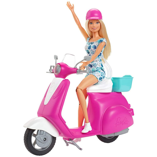 Barbie Pink Scooter Doll For Girls Presents/ Gifts/ Birthdays/ Xmas FREE P&P