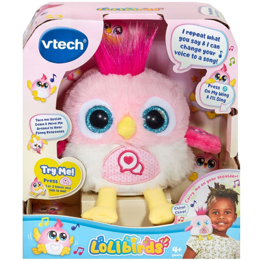 VTech LoLibirds, Interactive Birdie Toy with Funny Responses, Pink