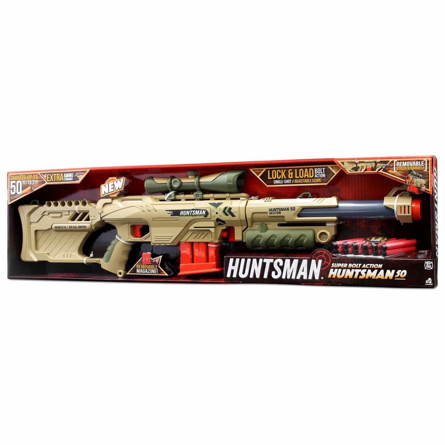 Huntsman Super Bolt Action Sniper With Realistic Scope,Removable Stock & Barrel