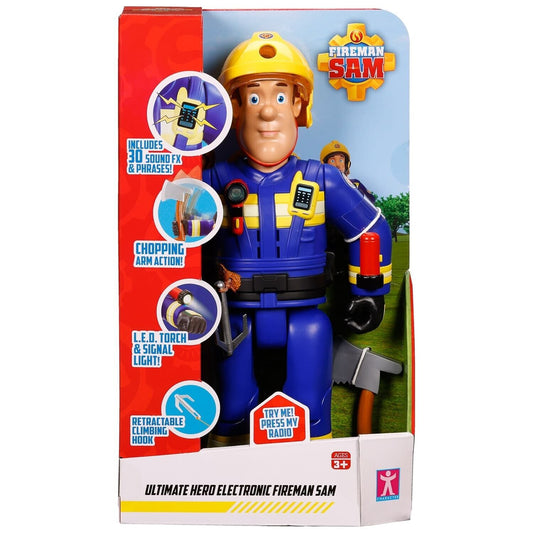 NEW Fireman Sam Ultimate Hero Electronic 12" Action Figure With Sound 07914  3y+