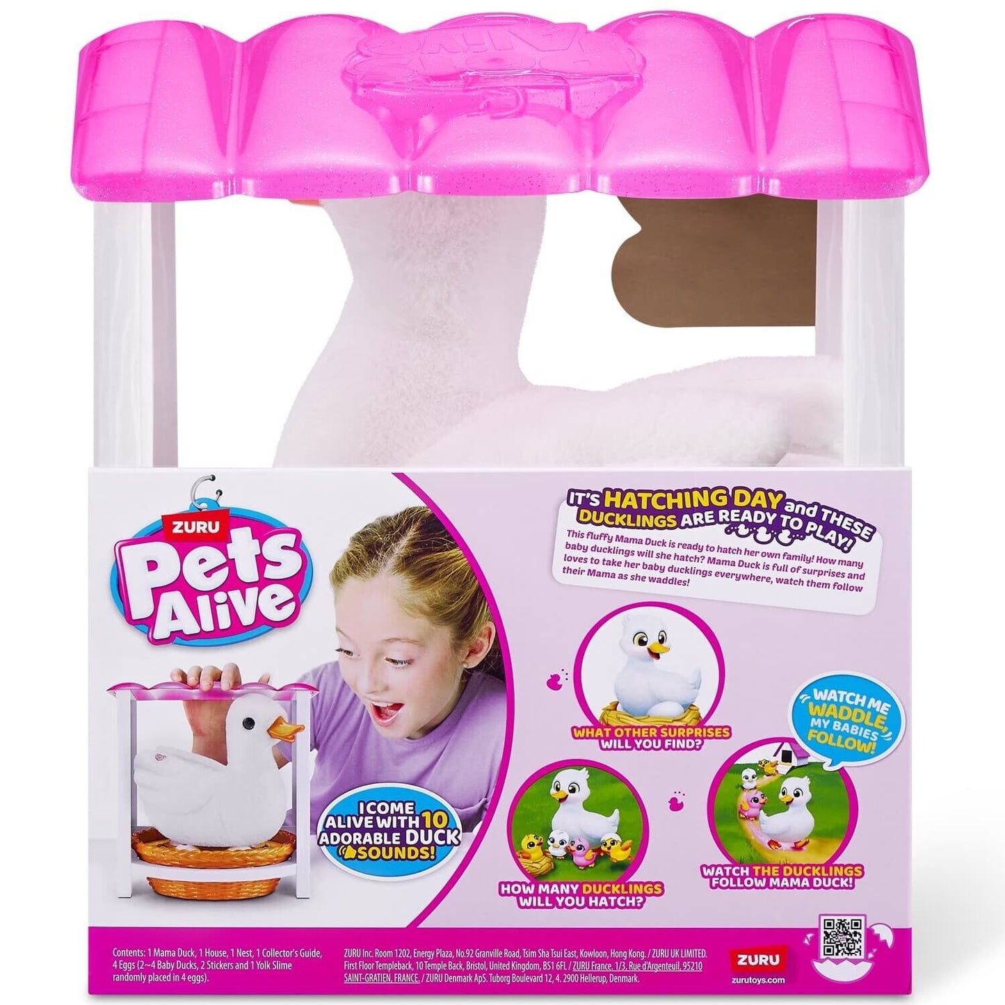 Pets Alive Mama Duck Baby Surprise Reveal Electronic Pet Toy