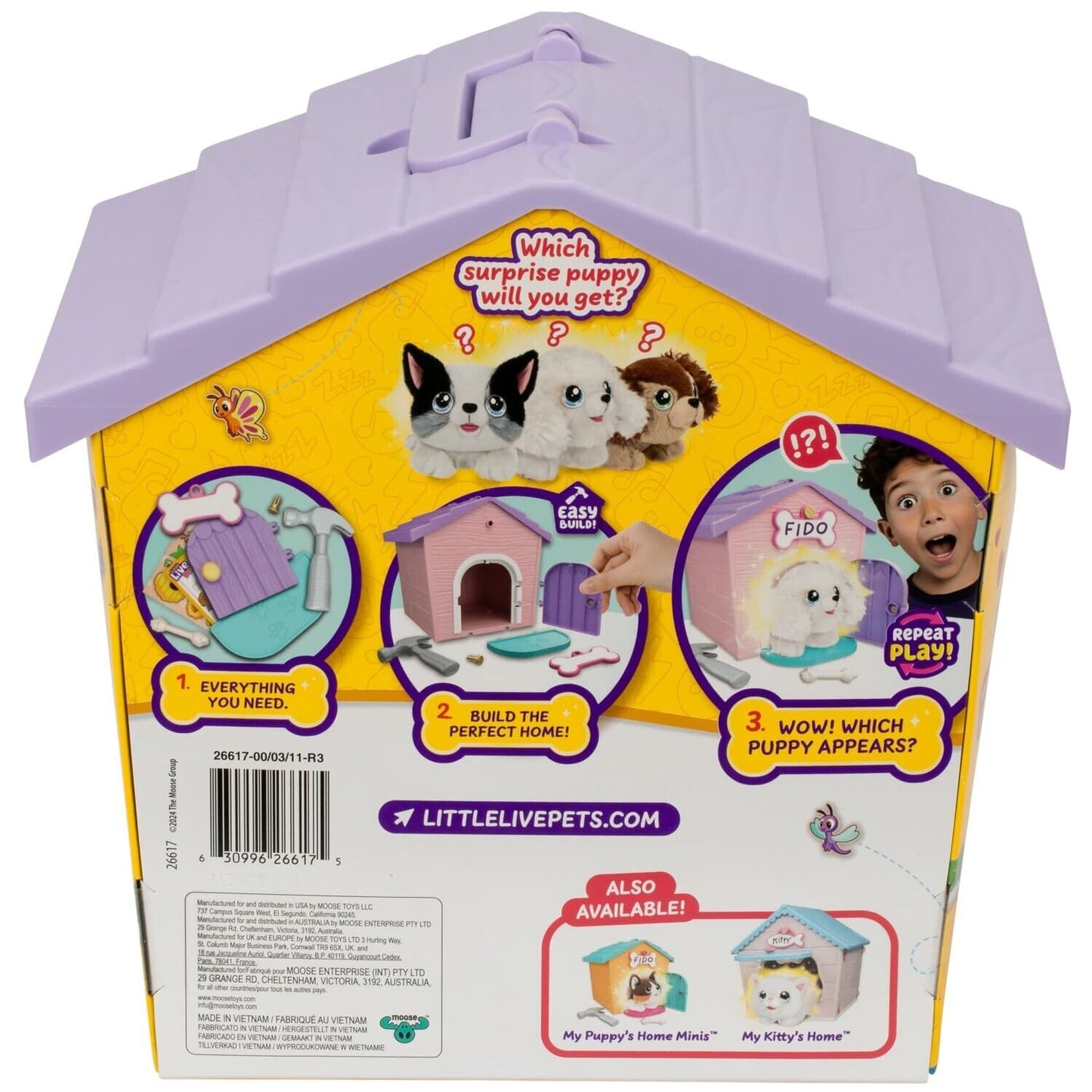 Little Live Pets - My Puppy's Home Minis: Pink House Assortment