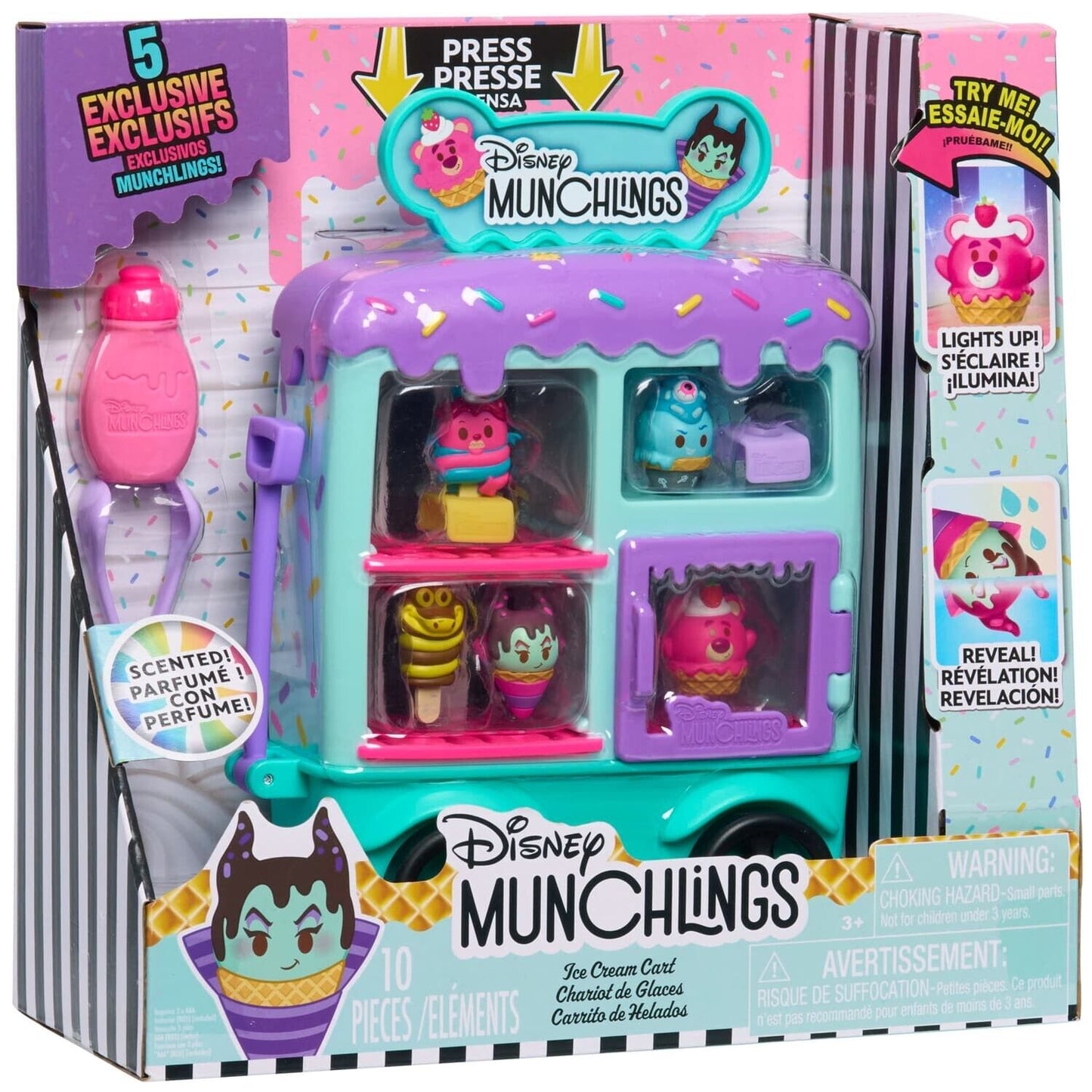 Disney Munchlings Ice Cream Cart Playset - Brand New