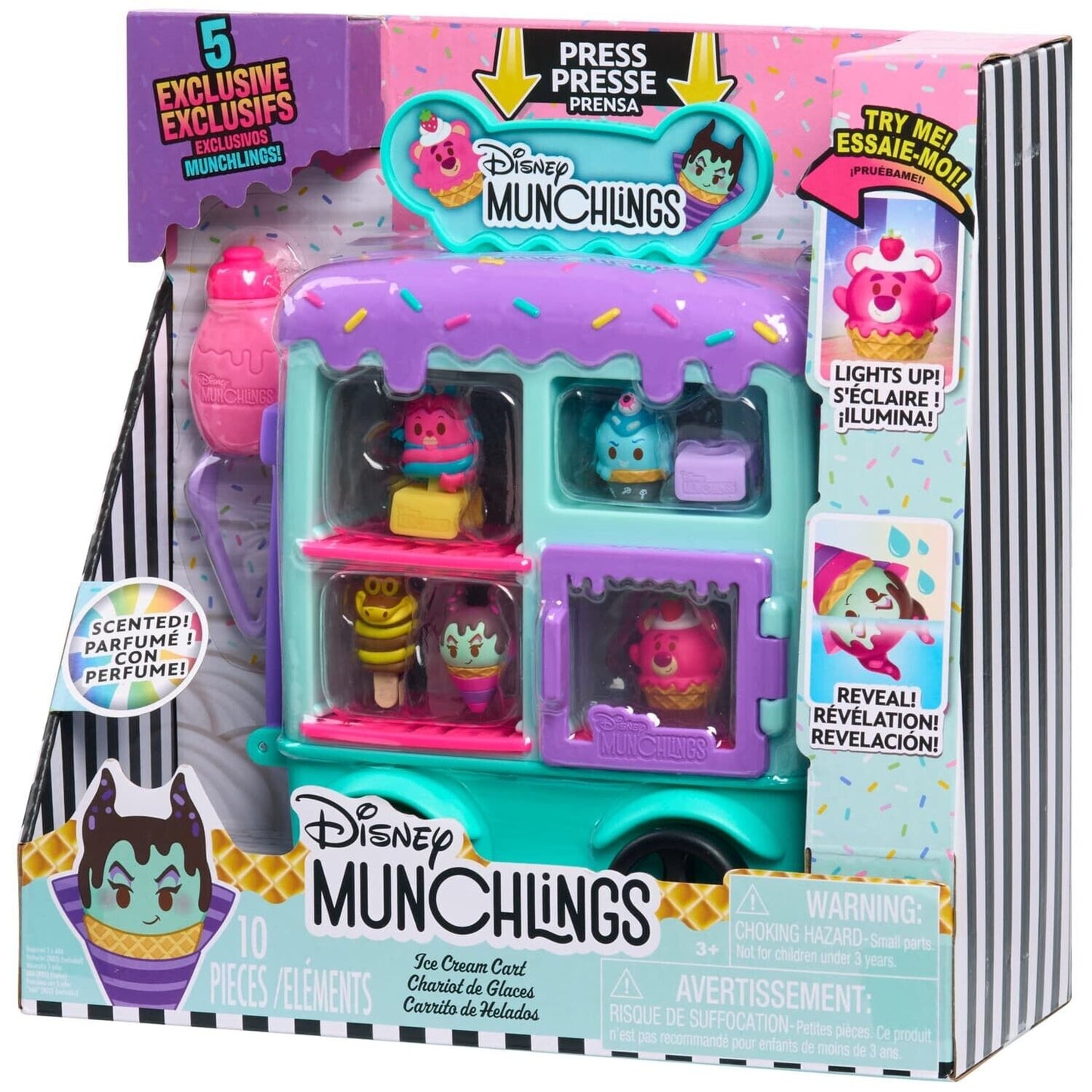 Disney Munchlings Ice Cream Cart Playset - Brand New