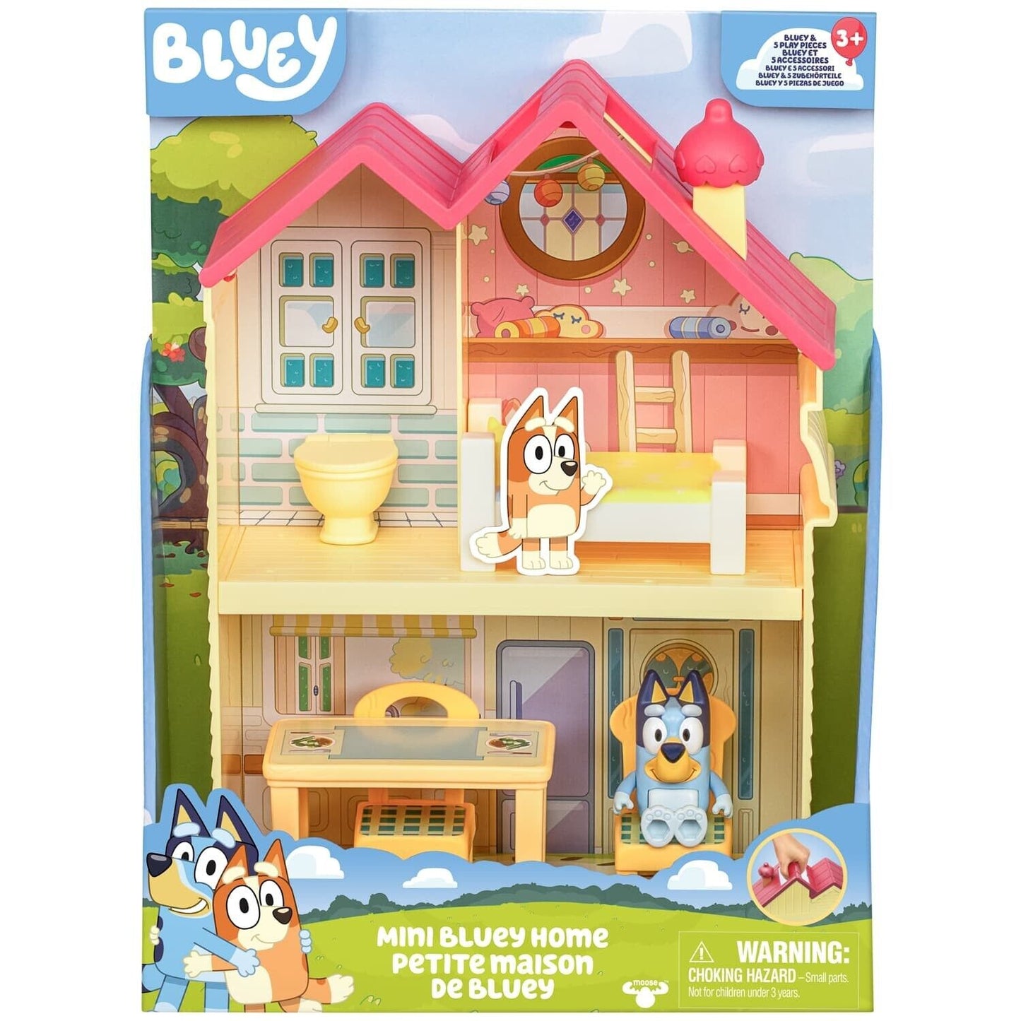 Bluey Mini Home Playset Compact House Playset With Carry Handle Three Different