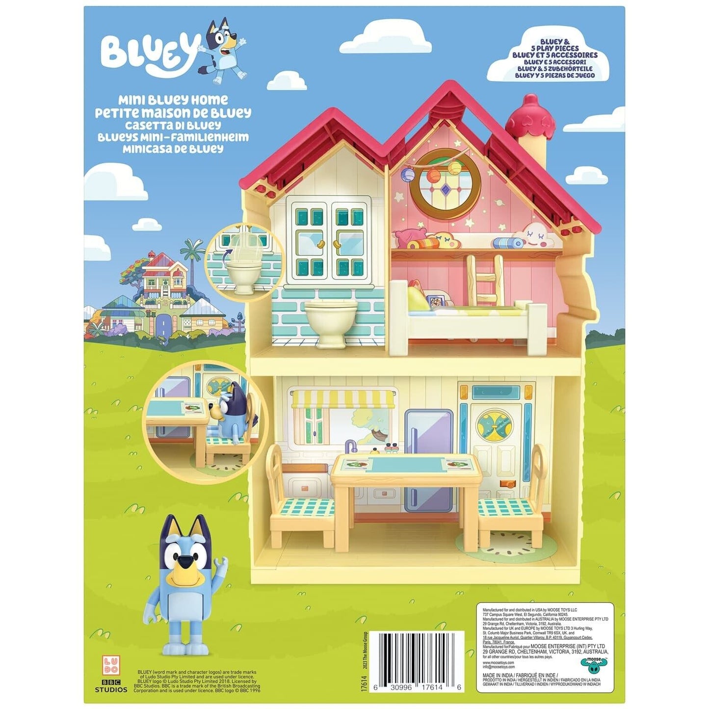 Bluey Mini Home Playset Compact House Playset With Carry Handle Three Different