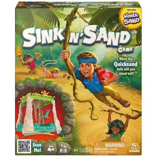 Sink N’ Sand, Quicksand Kids Board Game with Kinetic Sand for Sensory Fun