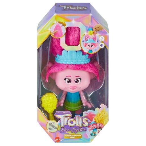 DreamWorks Trolls Band Together Rainbow HairTunes Queen Poppy Doll  Crown Acce