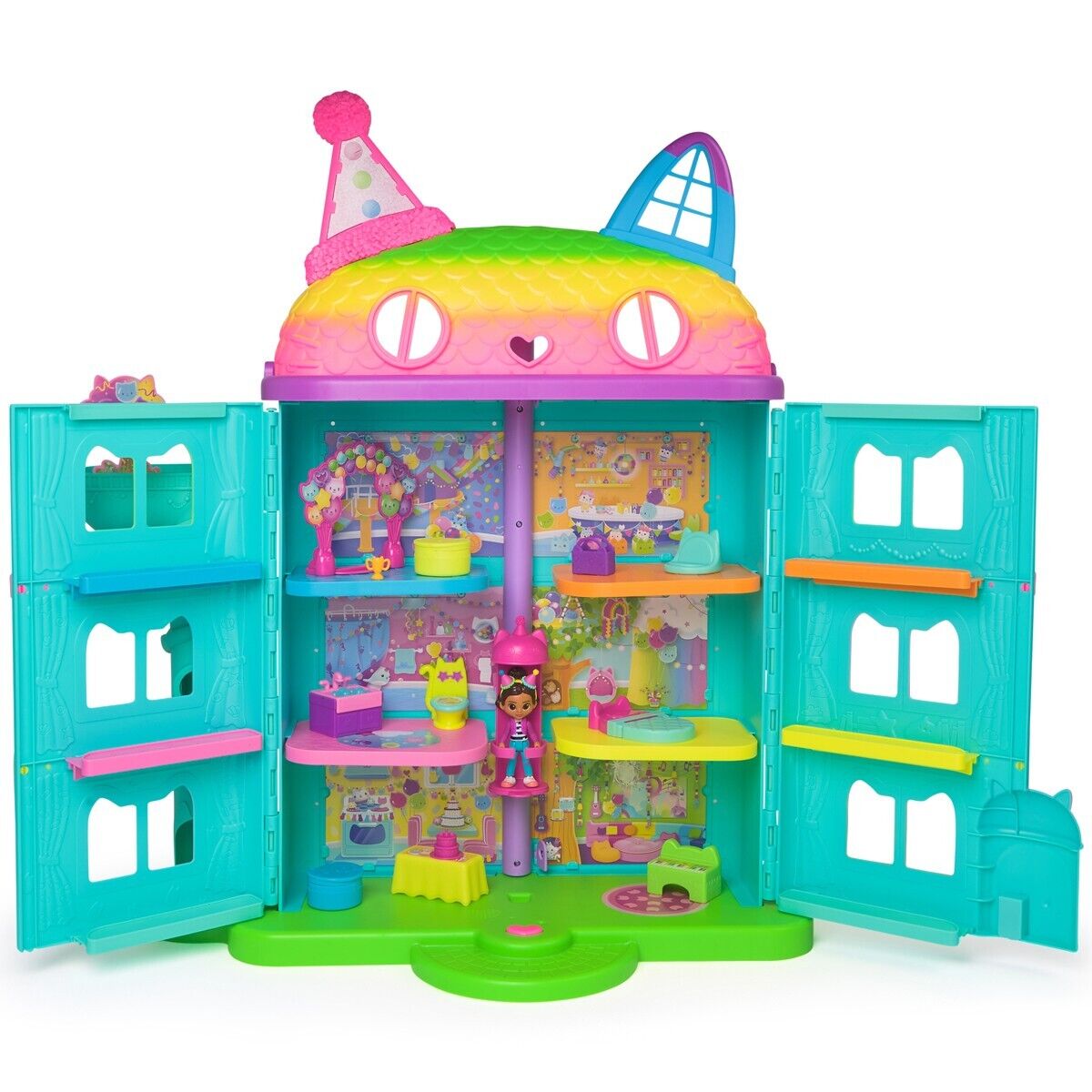 Gabby's Dollhouse Rainbow Celebration Dollhouse Playset For Kids Children Gift