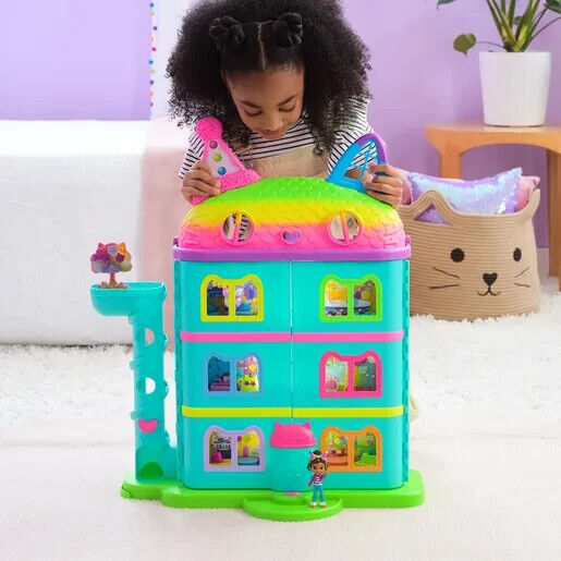 Gabby's Dollhouse Rainbow Celebration Dollhouse Playset For Kids Children Gift