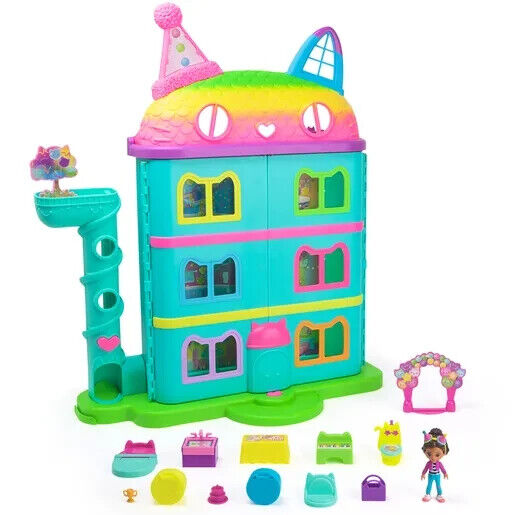 Gabby's Dollhouse Rainbow Celebration Dollhouse Playset For Kids Children Gift