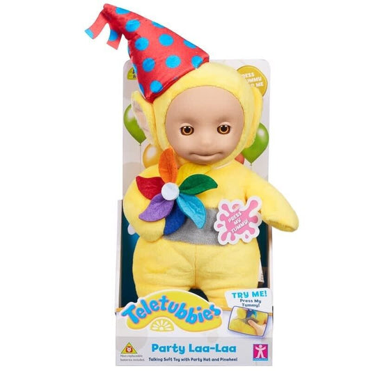 Teletubbies Talking Soft Plush Toy, Party Laa-Laa, 31.5 x 13.3 x 11cm