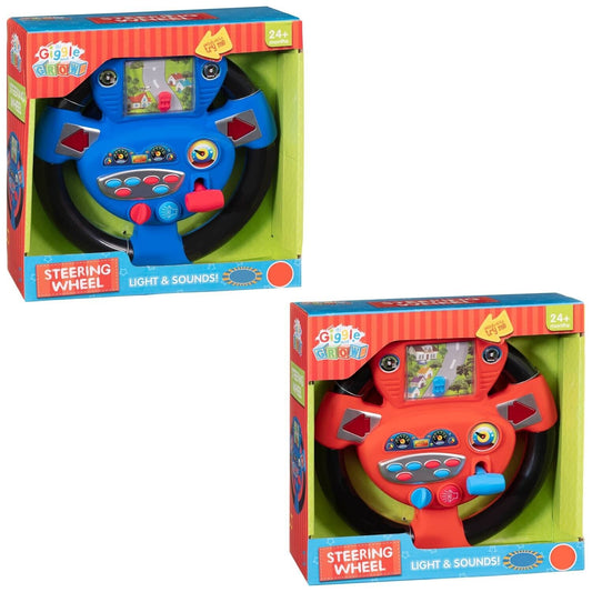 Giggle and Grow Steering Wheel - Assorted-Free Delivery - New