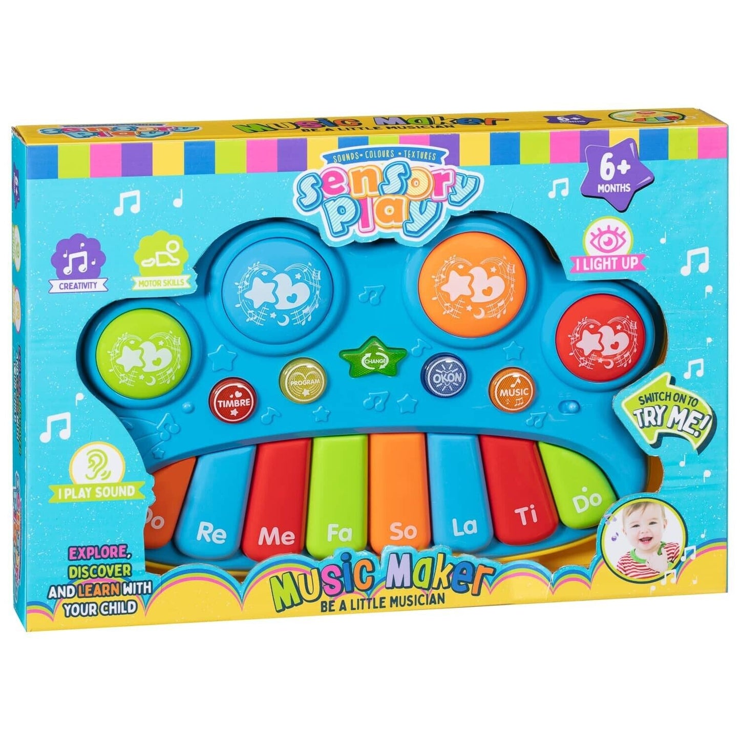 Sensory Play Music Maker Fun & Educational Toy Perfect Gift For Kids - Blue