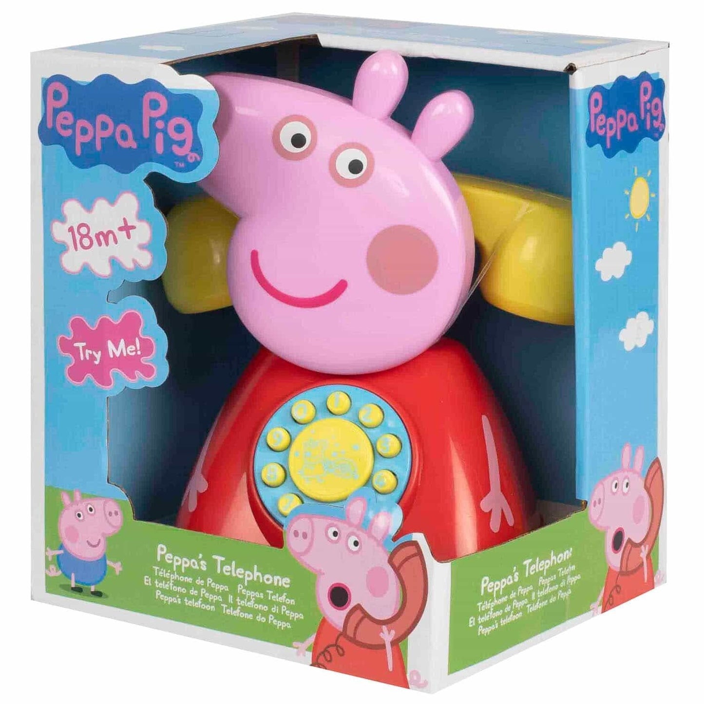 Peppa Pig Pull Along Musical Phone Childrens Telephone