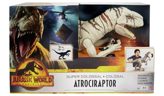 Jurassic World Dominion Super Colossal Atrociraptor Dinosaur Figure Giant Rex