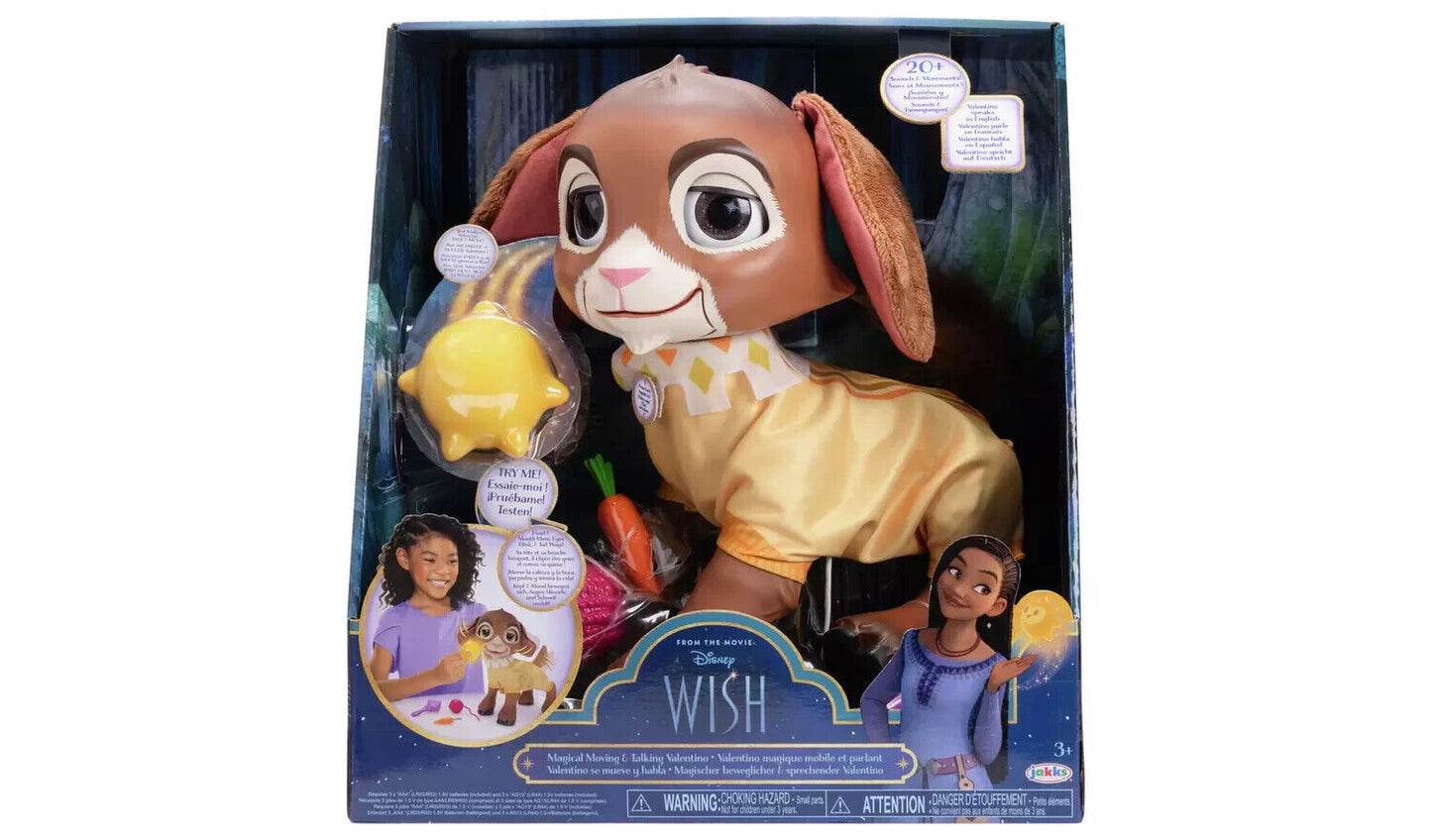 Disney Wish Valentino Magical Moving & Talking Doll +Light Up Star Brand New