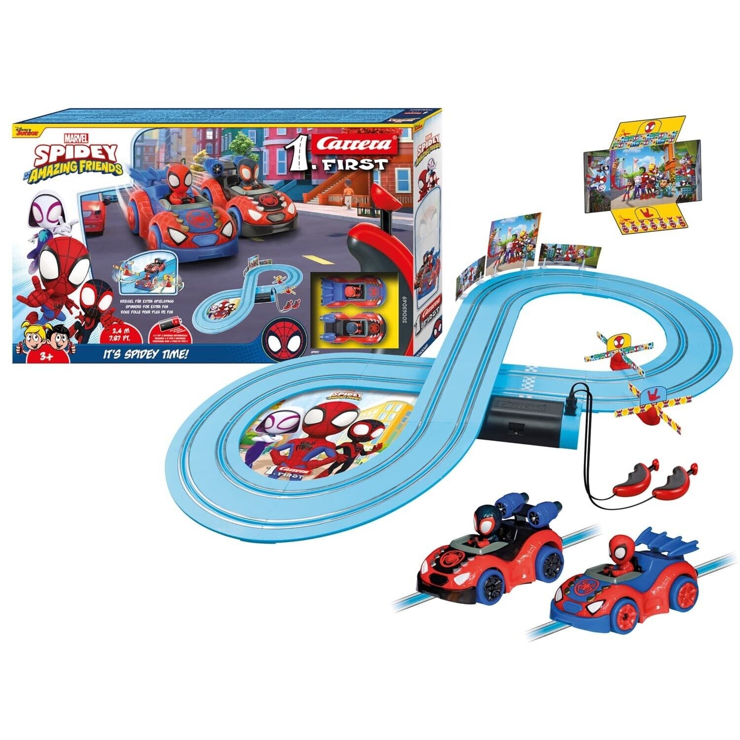 MARVEL Spiderman Race Track Playset Car Toys Kids Adventure Set Christmas Gift