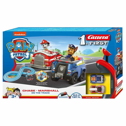 Paw Patrol Chase & Marshall on the Track Patrol - 2 Racing Cars Kart NEW Kids