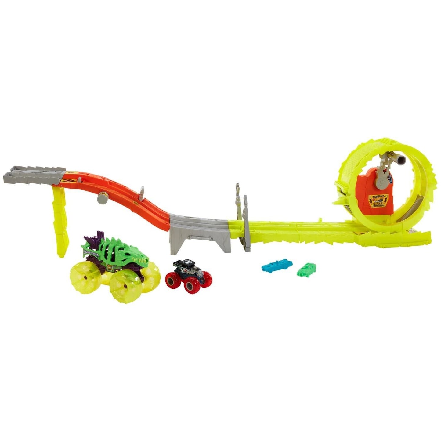 Hot Wheels Monster Trucks Power Smashers Charge & Chase Challenge Track Set