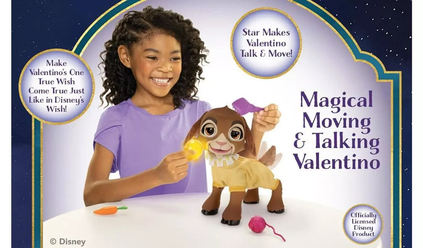 Disney Wish Valentino Magical Moving & Talking Doll +Light Up Star Brand New