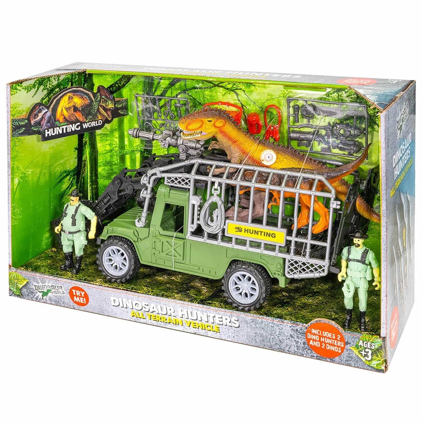 Dinosaur Hunters All Terrain Vehicle Set Entertainment Kids Xmas Gift For Kids