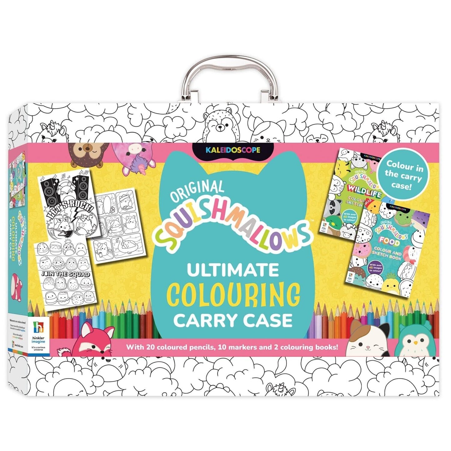 New Original Squashmallows Unicorn Ultimate Colouring Carry Case Art Kit for Kid