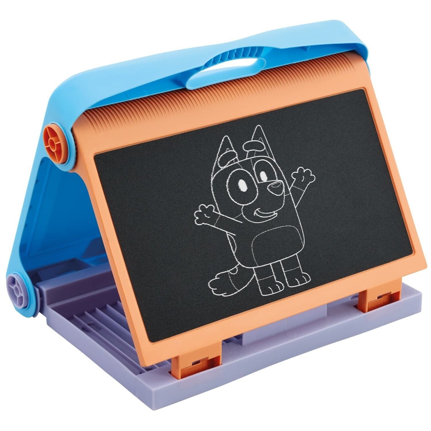 Easy Carry Bluey Table Top Easel Board, Chalk, Crayons, Colour Sheets, Stickers