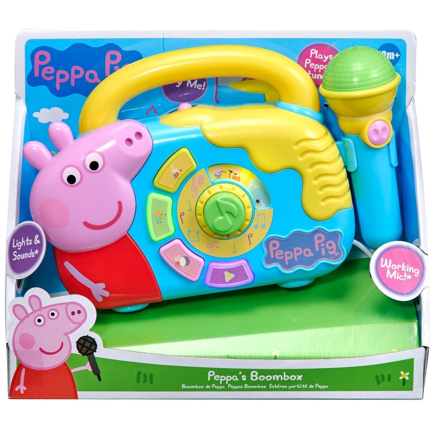 Peppa Pig Boombox with Light and Working Microphone to Sing Along