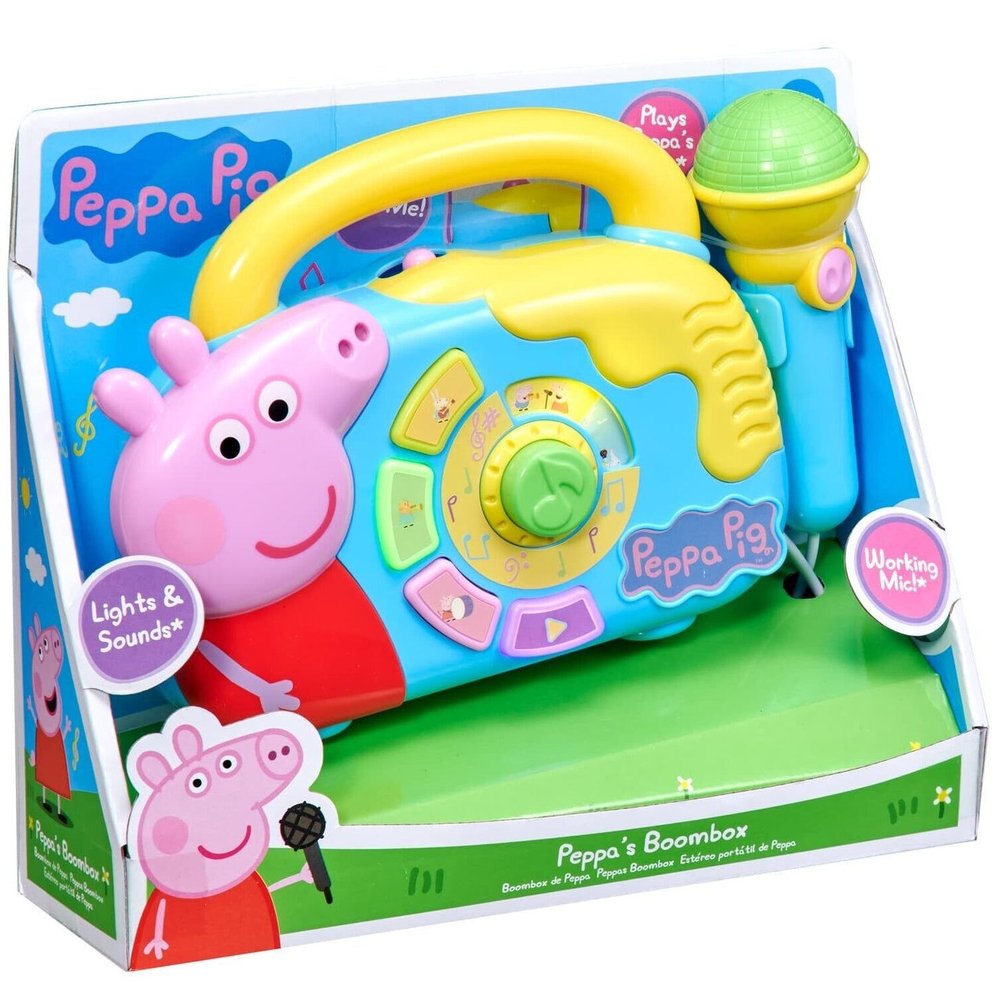 Peppa Pig Boombox with Light and Working Microphone to Sing Along