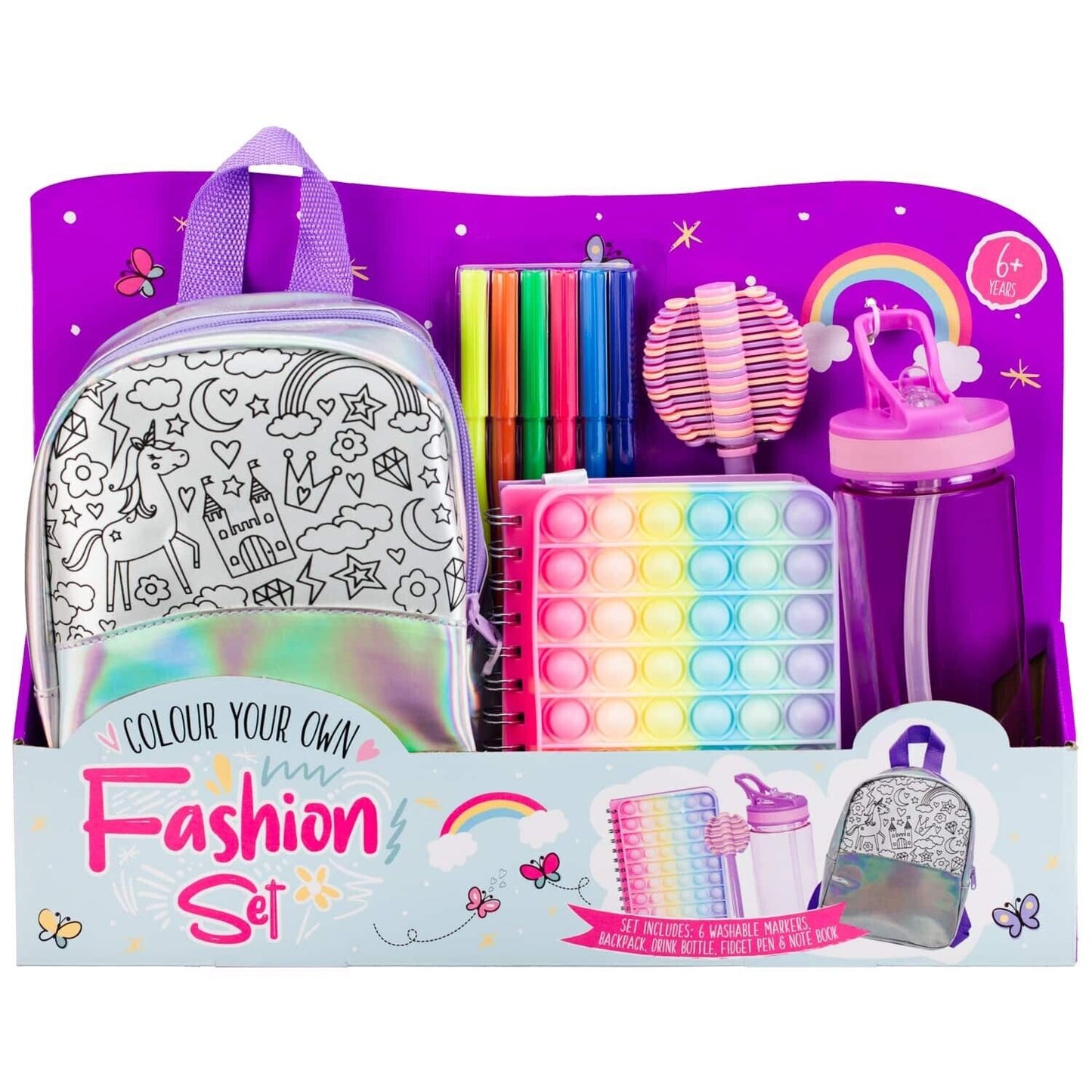 Colour Your Own Fashion Set Ideal Xmas Gift For Creative Kids - Unicorn