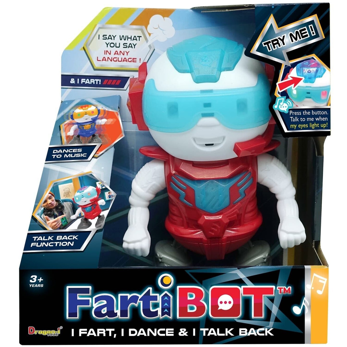 ROBOT Fart Dance Talkback  4+ I FART, I TALK BACK, I DANCE   FARTIBOT NEW