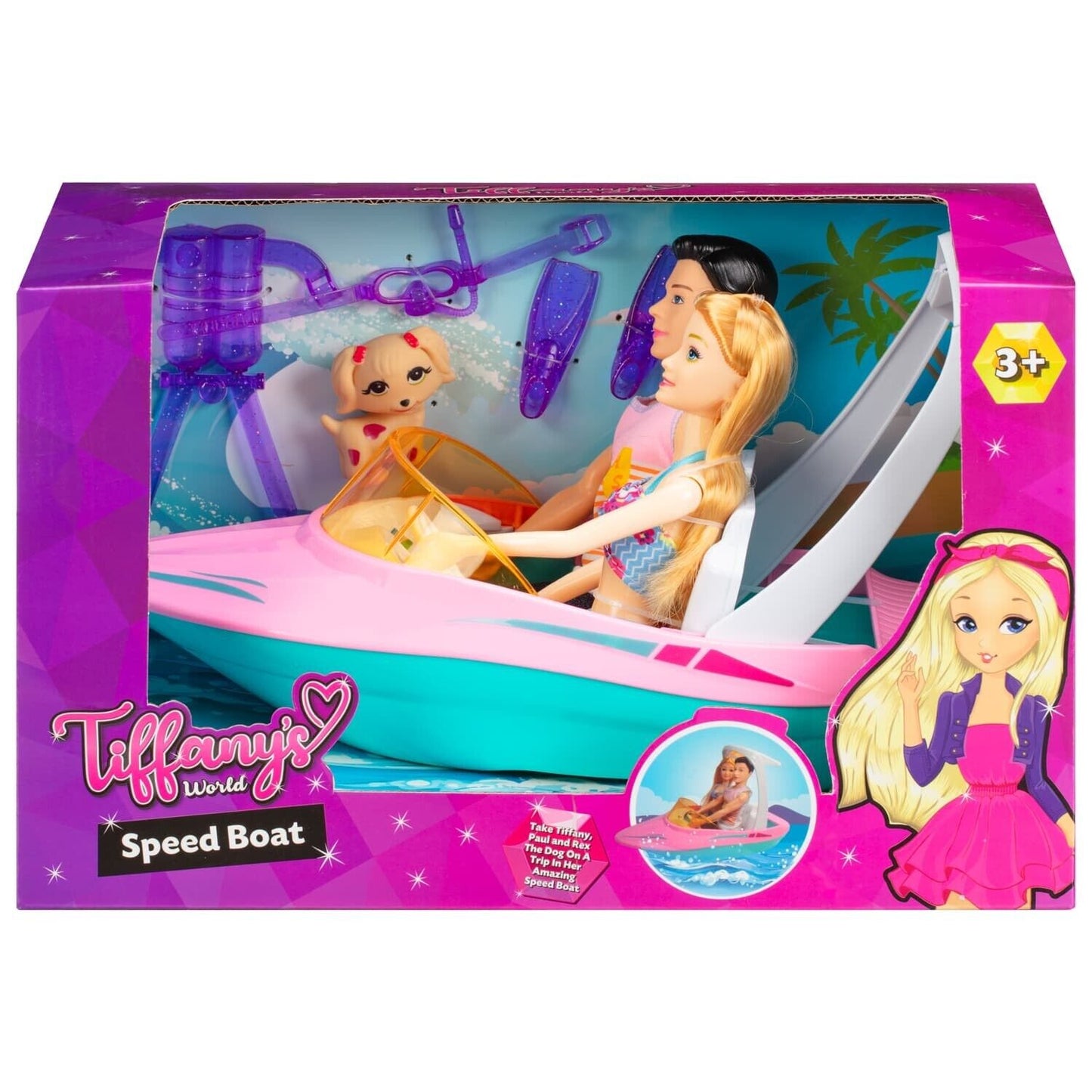 Tiffany's World Doll Speed Boat Playset Gift For Xmas Birthday For Kids Age 3+