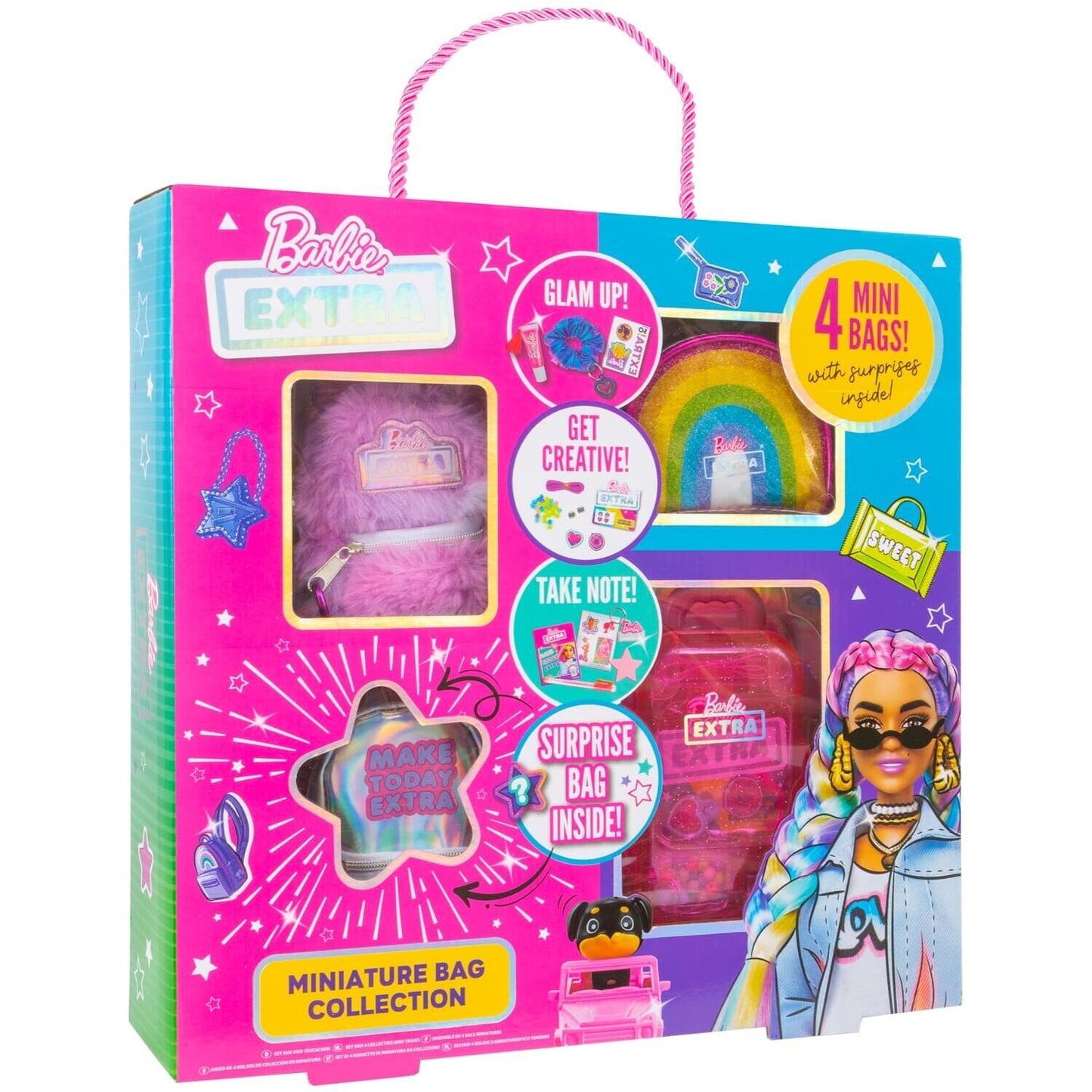 4pk Barbie Extra Accessory Set Miniature Bag Collection Ideal Xmas Gift For Kids