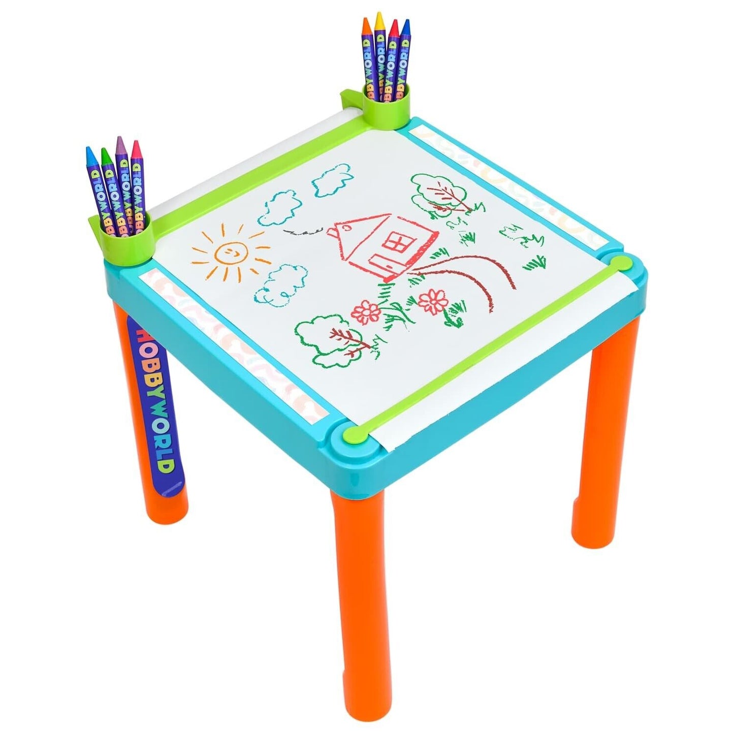 NEW KIDS HOBBY WORLD COLOURING TABLE PERFECT FOR CRAFT ACTIVITIES SET BEST GIFTS