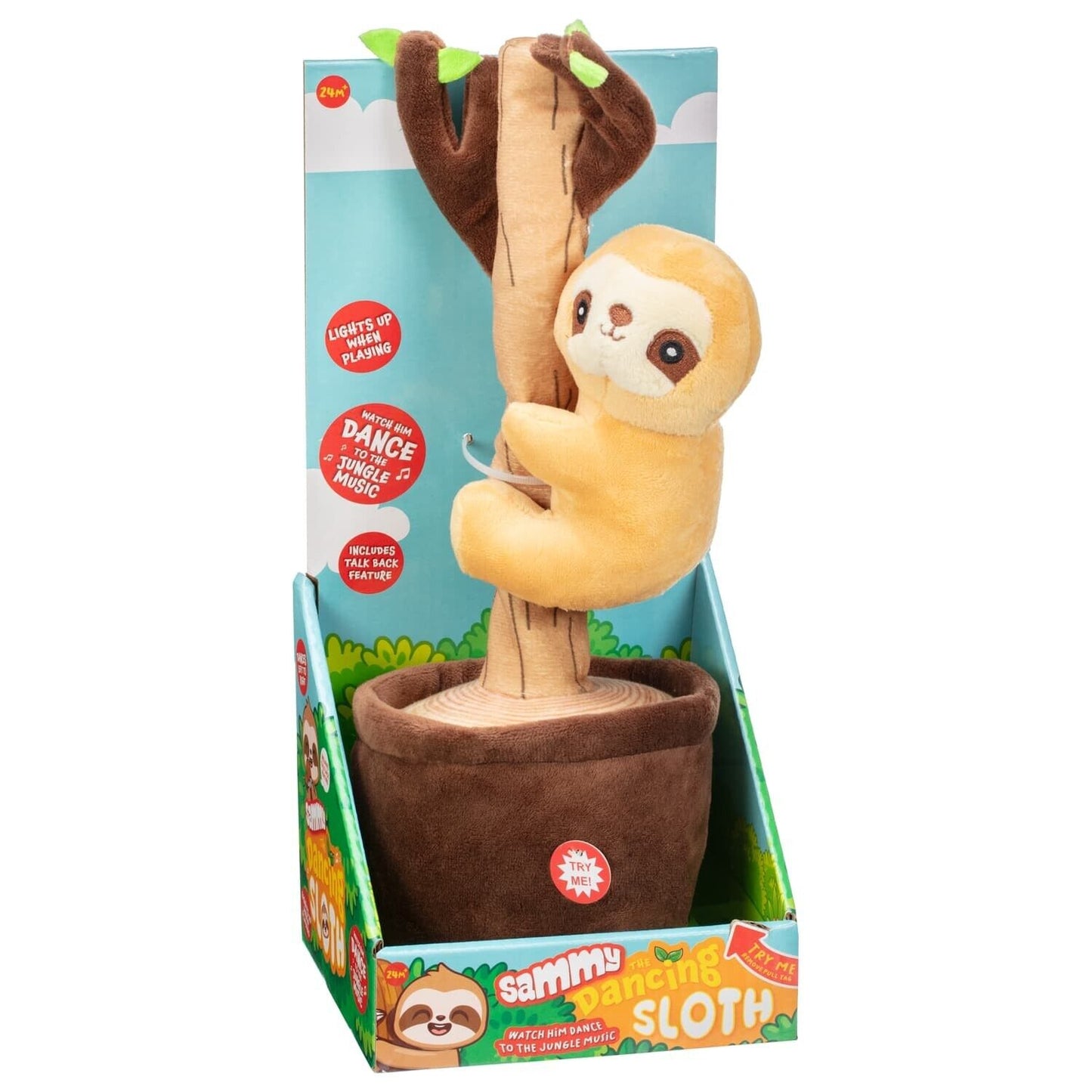 Sammy the Dancing Sloth Electronic, Dancing Toy Includes a Talk Back For 2+ year