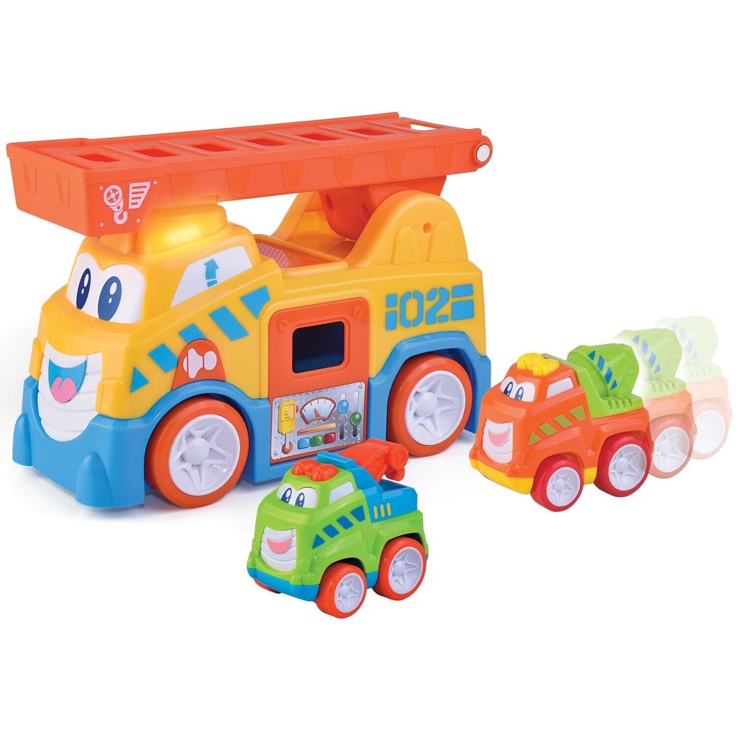 Crane Truck Playset Great Toy For Developing Kids' Imaginations, Motor Skills