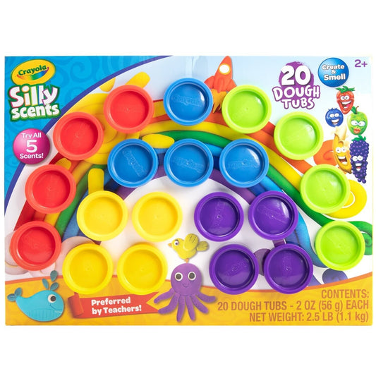 Crayola Silly Scents Dough Tubs 20 pack - Playdough For  Toddlers/Children/Kids