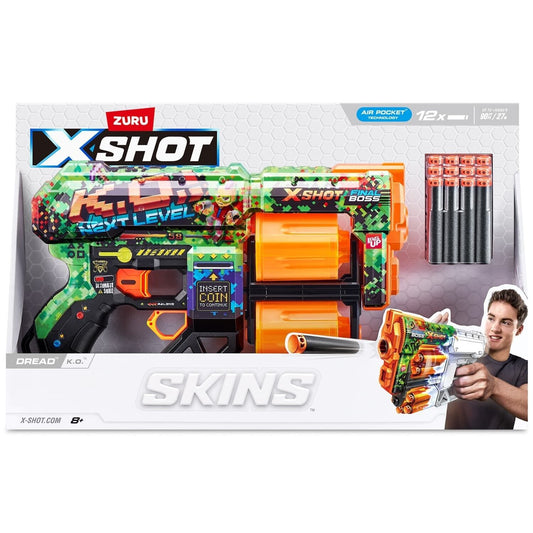 Zuru X-Shot Skins Dread Foam Dart Blaster Toy Gun With 12 Darts - New In Box