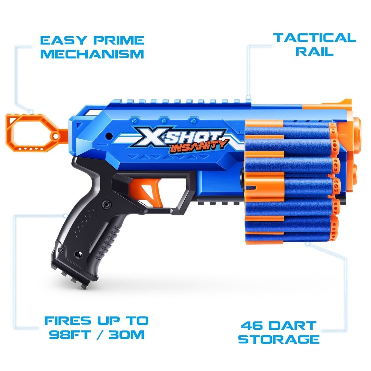 Zuru X-Shot Insanity Manic Twin Pack Insanity Manic Foam Dart Blaster Gun