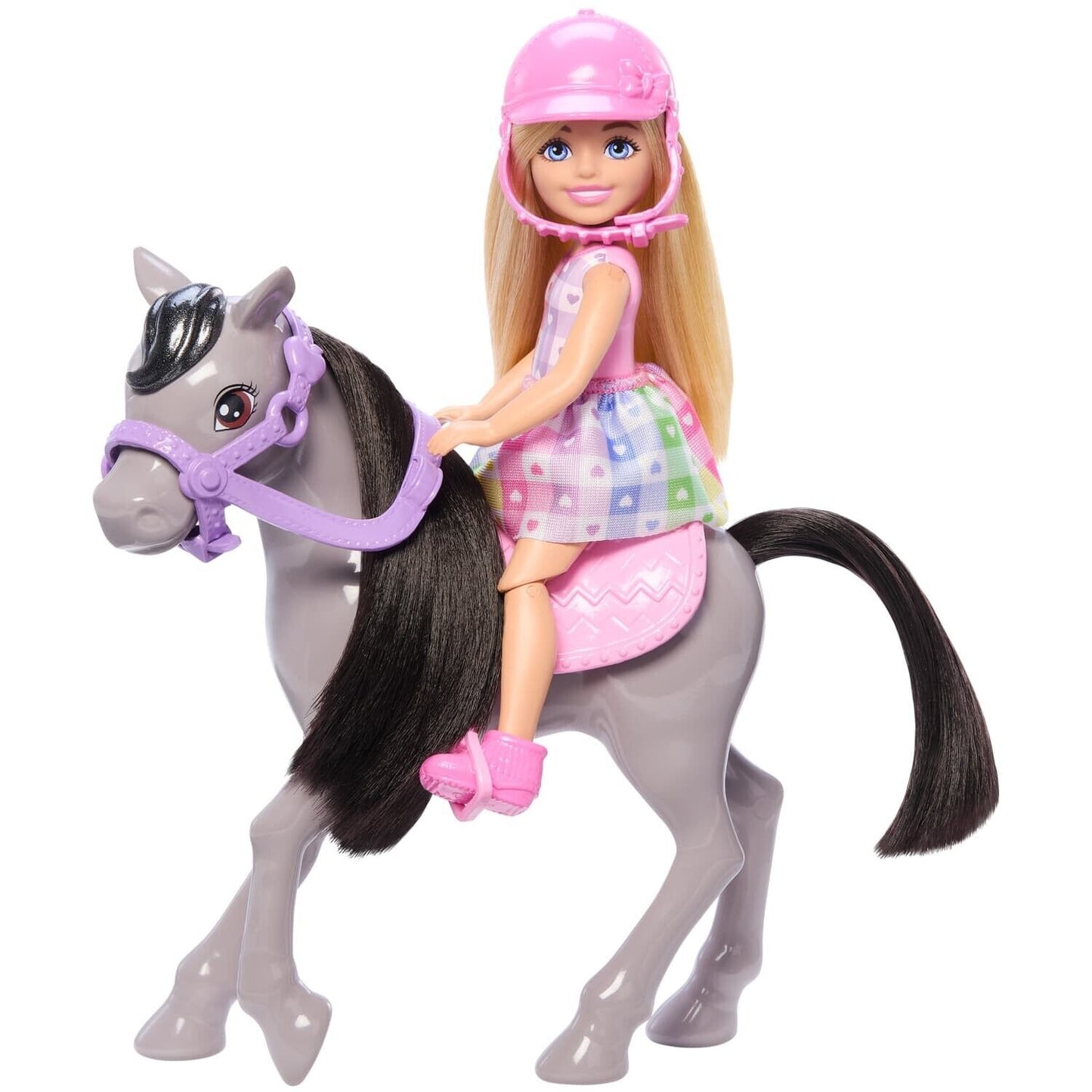 Elegant Barbie Chelsea Doll &Horse Toy Set Bends at Knees Ride Pony Toy with Box