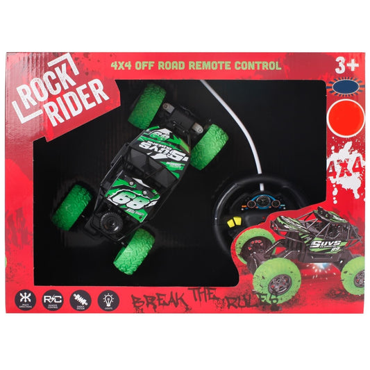 Rock Rider 4 x 4 RC Car - Green - Remote Control Car Toy!